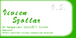 vivien szollar business card